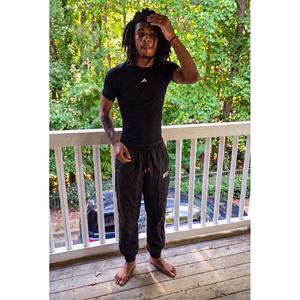 Nike Vintage NYC Rare Windrunner Nylon Soccer Pants Trackies Black Small